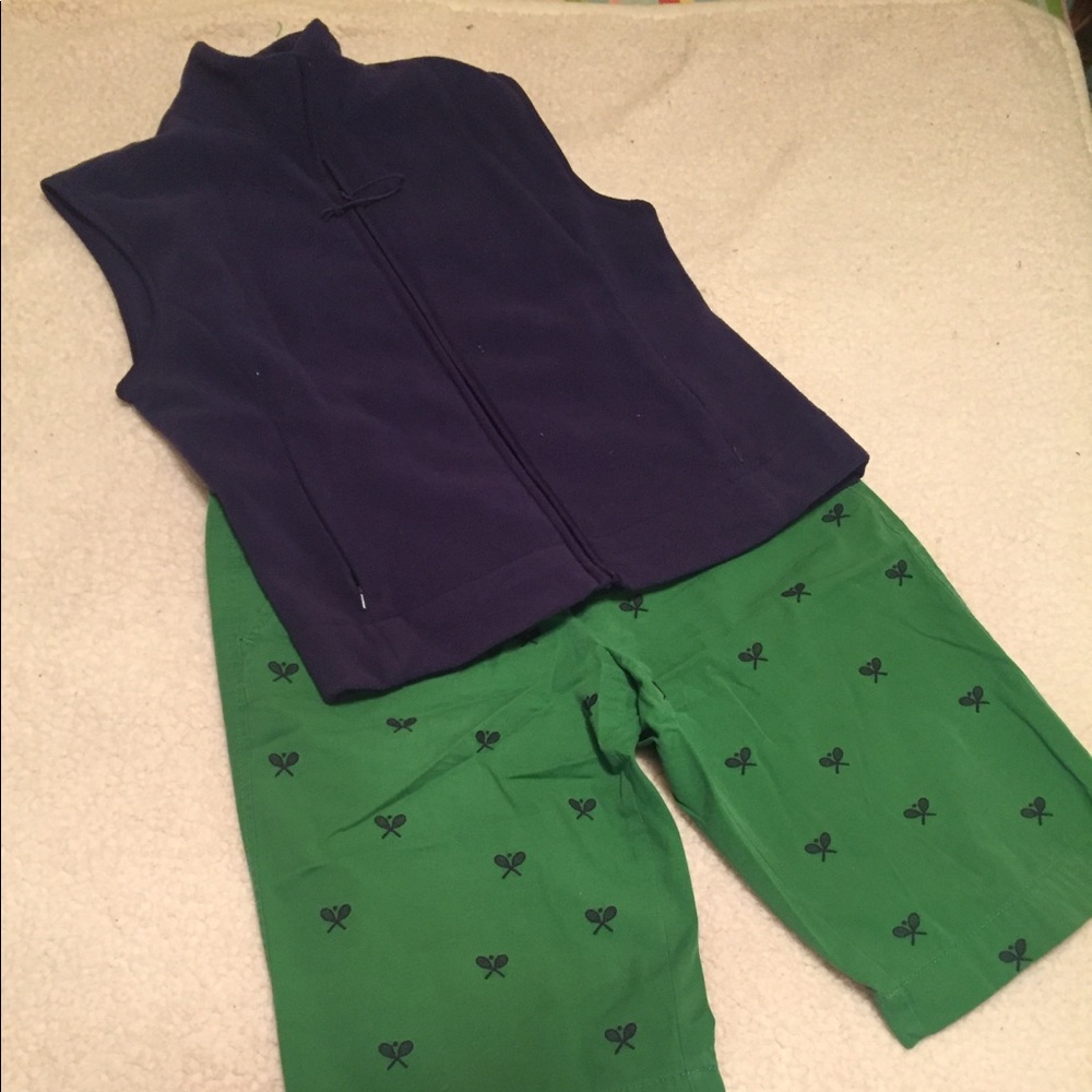 Navy fleece vest